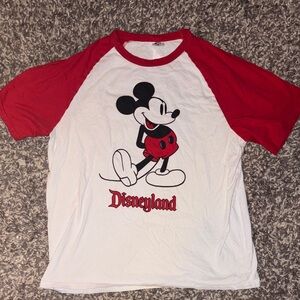 Vintage Disney White & Red Mickey Raglan Tee Kids
